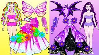 Pink And Purple Butterfly And Vampire Dresses New Hair  Woa Barbie England