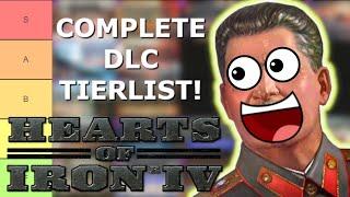 Complete DLC Tierlist for Hearts of Iron IV