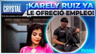 Karely Ruiz le ofrece trabajo al policía que participó en el video de Luna Bella  Crystal Mendivil