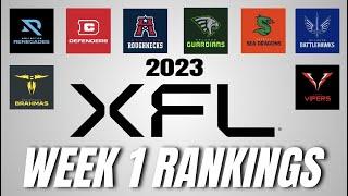 2023 XFL WEEK 1 Power Rankings - Team Previews & Analysis