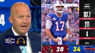 Josh Allen is Superman - Tim Hasselbeck on Bills QB socres 4 TDs to beat Cardinals 34-28 in NFL Wk 1