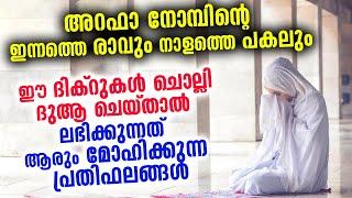 ഈ ദിക്‌റുകൾ ചൊല്ലിയാൽ അറഫയുടെ രാവും പകലും കിട്ടുന്നത് വമ്പൻ പ്രതിഫലങ്ങൾ  Arafa Nombu  Dhikr  Dua