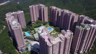 Hong Kong Parkview Clear Day Drone shot