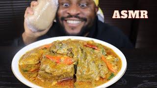 Mukbang Asmr Oxtail Palmnut soupBeef Belly & Garri fufuAfrican MukbangBlack in Japan