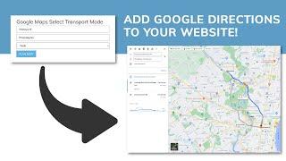 Add Google Maps Driving Directions to Your Website