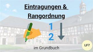 Grundbuch Eintragungen & Löschung + Rangordnung & -abweichungen