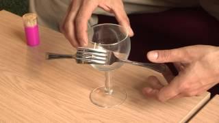 How to balance two forks on a cocktail stick