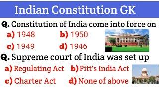 Indian Polity And Constitution GK  Constitution of India  Indian Constitution GK