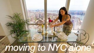 shopping + decorating my NYC apartment dining table  MOVING ALONE AT 19 ep.10