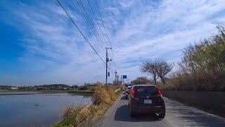 Japan Kisarazu to Sawara scenic drive 4k