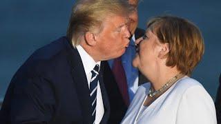 Treffen mit Trump bei G-7 Ein Küsschen für Merkel