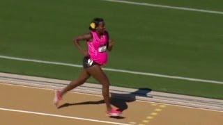 Pregnant Olympian finishes 800 meter race