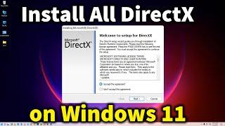 How to Download & Install All DirectX Official in window 11 Fix All Directx Error