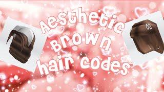 10 Aesthetic brown hair codesroblox