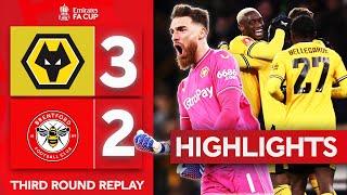 Cunha Extra Time Winner  Wolves 3-2 Brentford  Highlights  Emirates FA Cup 2023-24