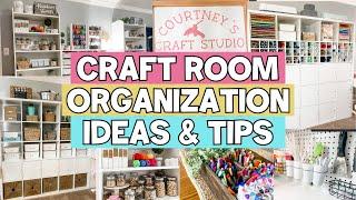 GAME CHANGER Craft Organization & Storage Ideas   EASY DIY CRAFT TABLE NO TOOLS Craft Room Tour