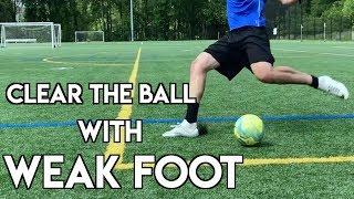 HOW TO KICK A BALL WITH YOUR WEAK FOOT - WEAK FOOT SHOOTING FOR GOALIES