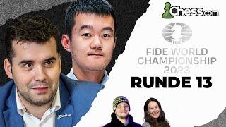 Das Finale  Die letzten 2 Parteien  FIDE Schach-WM R13  Nepo - Ding