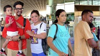 Bharti Singh With Son Golla Hubby Harsh Rupa Didi Munna Leaves For Europe Trip