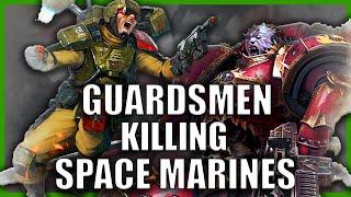 Every Time a Guardsmen HUMILATED A Space Marine  Warhammer 40k Lore