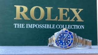 Rolex Submariner Blue Dial Ref 116613LB Unboxing