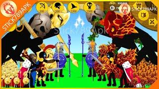 MEGA GOLDEN GRIFFON XIPHOS VS FINAL BOSS LAVA GIANT BOSS LEAF  Stick War Legacy Mod  Stick789Apk