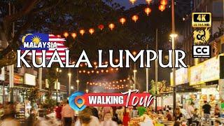 Nightlife Kuala Lumpur Malaysia  4K Walking Tour  Bukit Bintang & Jalan Alor Street Food