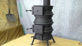  DIY Wood Stove from CAR RIMS  Fogão a lenha feito de roda de carro  ПЕЧЬ ИЗ АВТОМОБИЛЬНЫХ ДИСКОВ