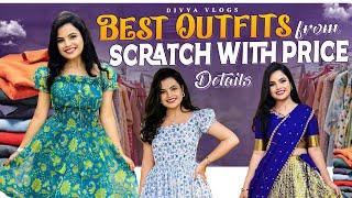 Pinterest Inspired Outfit From Scratch  How I Choose & Design My Simple & Cute Dresses Divya Vlogs