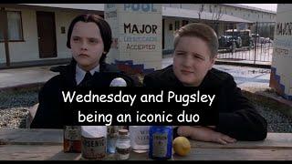 Wednesday and Pugsley being an iconic duo - The Addams Family