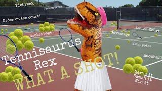 TRex Tyrannosaurus TENNIS  FUN Dinosaur WIMBLEDON  Hilarious Inflatable DINO SUIT Costume Comedy 