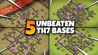 Best TH7 Bases - War CWL Trophy pushing and Farming bases