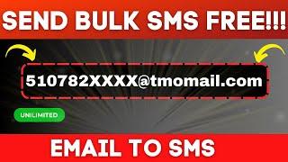 Email To SMS  How To Send Unlimited SMS From Email To Hit INBOX - Bulk Email To SMS Sender