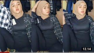 hijab live celana ketat bikin si Otong tegang #bigohot #hijabhot