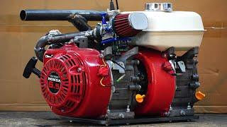 Homemade DOUBLE GX200cc ENGINES ? 400cc 20hp