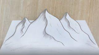 Easy Mountain drawing ️