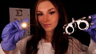 ASMR Dark Eye Exam  Medical Personal Attention Focus On This Measuring Your Eyes & More