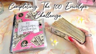 CASH ENVELOPE STUFFING YOUTUBE INCOME  COMPLETING THE 100 ENVELOPE CHALLENGE  #howtosavemoney