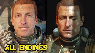 Dead Space Remake - ALL ENDINGS Original Ending & New Secret Ending PS5 2023