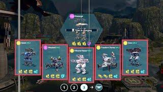 War Robots Weyland Hawk Harpy. Siren Skyros  WR Gameplay