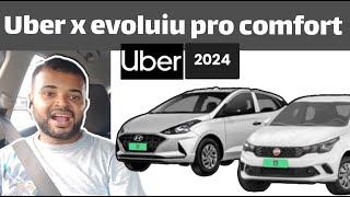 Quais são os carros do Uber x que avançou pro comfort em 2024