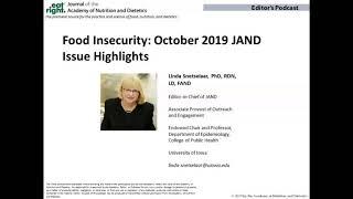 Food Insecurity October 2019 JAND Issue Highlights