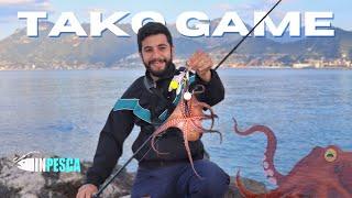 TAKO GAME  Pesca dei POLPI con la Polpara Artigianale INPESCA® dalla scogliera