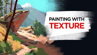 Landscape Painting in Photoshop - Using Textured Brushes