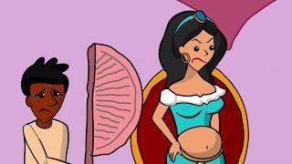 Desiny Princess jasmine as fat - bellylaugh animation