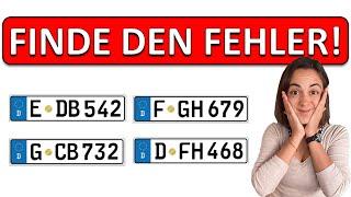  Welches KENNZEICHEN tanzt aus der Reihe?  Mathe 1%-Quiz