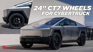 Biggest Wheels Ever on Cybertruck  24 Forged CT7 Wheel & Tire Upgrade for Tesla Fitment