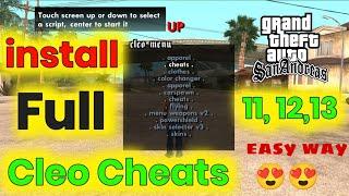 How To Install CLEO CHEAT MENU - GTA SA Android 1011121314  Cleo Cheats Gta Sa  Mod