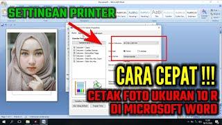 cara mudah cetak foto ukuran 10R di microsoft word