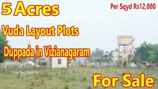 5 Acres Vuda Layout Plots For Sale  Duppada in Vizianagaram  Per Sqyd Rs12000 Only  Real Estate